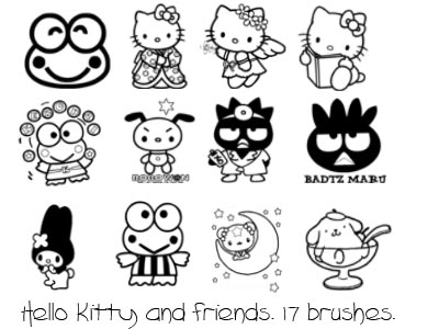 Hello Kitty Emoticons For Facebook. hello kitty friends pictures