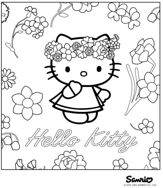 coloring pages for kids to print out. Hello Kitty Coloring Pages to