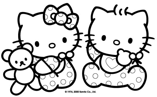 Emo Hello Kitty Drawings. Hello Kitty Coloring Pages to
